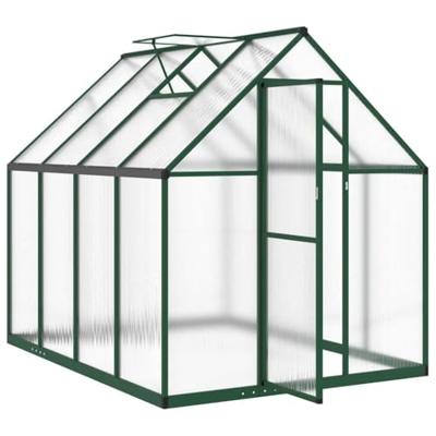 Tuinkas met basisframe 334x169x195 cm aluminium groen