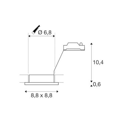 SLV 1001169 DOLIX OUT LED-inbouwlamp GU10 50 W Wit