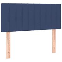 Boxspring met matras stof blauw 80x200 cm - thumbnail