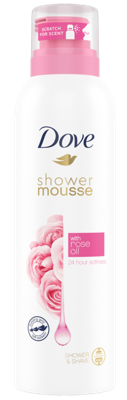 Dove Shower mousse rose oil 200 Milliliter