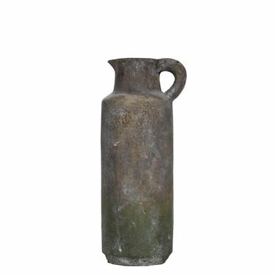 Rechte Kruik Verweerd Cement Mosgroen (29 cm)