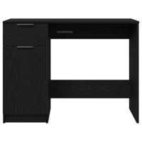 Bureau met lade Zwart eiken 100 x 50 x 75 cm Bewerkt hout - thumbnail