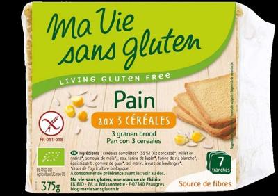 Ma Vie Sans Brood 3 granen glutenvrij bio 375 Gram