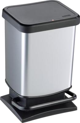 Rotho paso pedaalemmer 20l zilver metallic