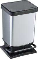 Rotho paso pedaalemmer 20l zilver metallic - thumbnail