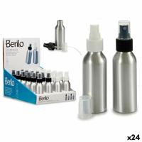 Verstuiverfles Berilo CH9979-2 Wit Zwart Transparant Zilverkleurig Aluminium Polypropyleen 100 ml (24 Stuks) - thumbnail