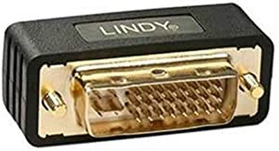 LINDY 41099 DVI Adapter [1x DVI-stekker 24+5-polig - 1x DVI-bus 24+5-polig] Zwart