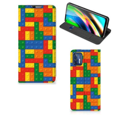 Motorola Moto G9 Plus | Hoesje met Magneet | Blokken Motorola Moto G9 Plus | Hoesje met Magneet | Blokken