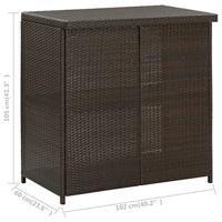 3-delige Barset poly rattan bruin - thumbnail