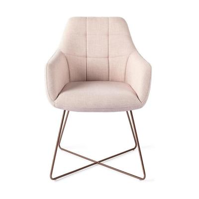 Jesper Home Eetkamerstoel 'Noto' Cross Rose, kleur Petal Pink