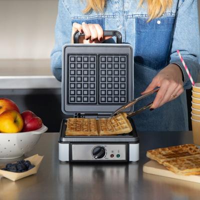 Wafelijzer met regelbare thermostaat - LIVOO - DOP206 - 1200W - 2 wafels - Antiaanbaklaag - Oppervlakte 14,5 x 17,5 cm - Indicatielampjes - thumbnail