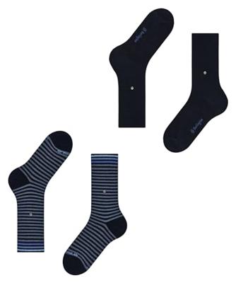 Burlington 2-paar Everyday heren sokken - Stripe - Biologisch katoenen sokken met streep print