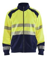 Blåkläder Sweatshirt hele rits High-Vis 35582528 | High-Vis Geel/Marineblauw | Maat L - 7330509610268 - thumbnail