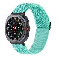 Elastische solo loop nylon bandje - Turquoise - Samsung Galaxy Watch 8 - 40mm / 44mm - thumbnail