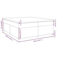 Boxspring met matras stof taupe 200x200 cm - thumbnail