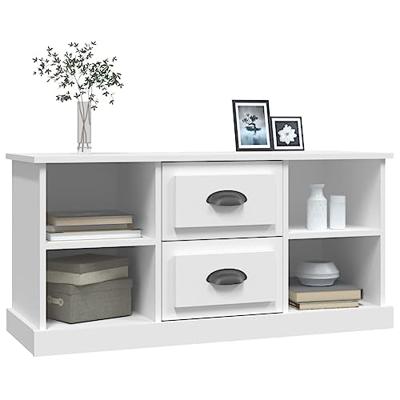 Tv-meubel 99,5x35,5x48 cm bewerkt hout wit