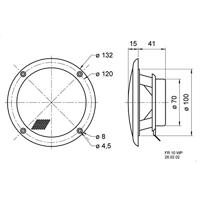 Visaton VS-FR10 WP/4 Full-Range Luidspreker Zoutwaterbestendig 10 cm (4") 4 Ohm Wit - thumbnail