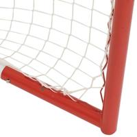 VidaXL Hockeydoel met net 153x60x118 cm staal en polyester rood en wit - thumbnail