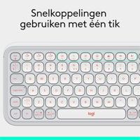 Logitech POP ICON KEYS draadloos Bluetooth-toetsenbord, comfortabel typen, programmeerbare toetsen, eenvoudig schakelen tussen maximaal 3 apparaten, voor laptop, tablet, pc, US INT'L QWERTY - Wit - thumbnail