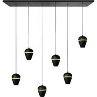 Highlight Hanglamp Kobe -2e kans- 6 lichts L 116 cm zwart - thumbnail