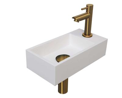 INK Versus Fonteinpack - Polystone - rechts fonteinkraan - designsifon - afvoerplug - incl bevestiging 1805152