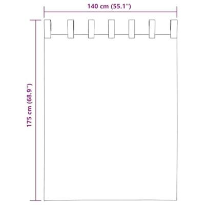 Gordijnen voile met lussen 2 st terracotta 140x175 cm