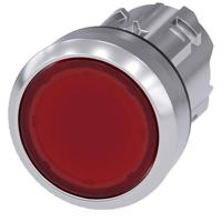 Siemens 3SU10510AB200AA0 3SU1051-0AB20-0AA0 Verlichte druktoets Bedieningsknop vlak, Metalen frontring, Hoogglans Rood 1 stuk(s) - thumbnail