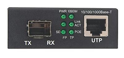 Intellinet 508216 Gigabit PoE+ Media Converter, 1 x 1000Base-t RJ45 Haven naar 1 x SFP Haven, PoE+ Injector