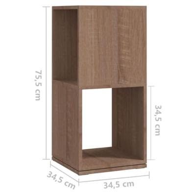 Draaikast 34,5x34,5x147,5 cm spaanplaat sonoma eiken Draaikast 34,5x34,5x147,5 cm spaanplaat sonoma eiken
