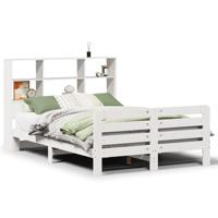 Bedframe zonder matras massief grenenhout wit 120x190 cm - thumbnail