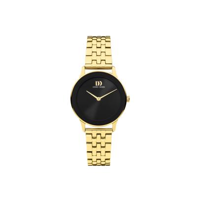 Danish Design IV97Q1288 Horloge Nostalgia 1988 staal goudkleurig-burgundyrood 29 mm Danish Design IV97Q1288 Horloge Nostalgia 1988 staal goudkleurig-burgundyrood 29 mm