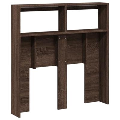 Hoofdbordkast met LED-verlichting 100x17x102 cm bruin eiken
