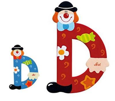 Sevi letter clown d: 10 cm (81740)