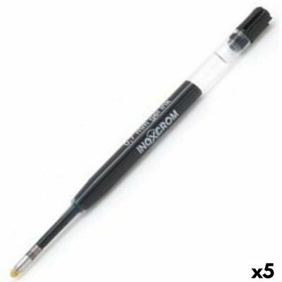Navulling voor balpen Inoxcrom Roller Gel Zwart 0,7 mm (5 Stuks)