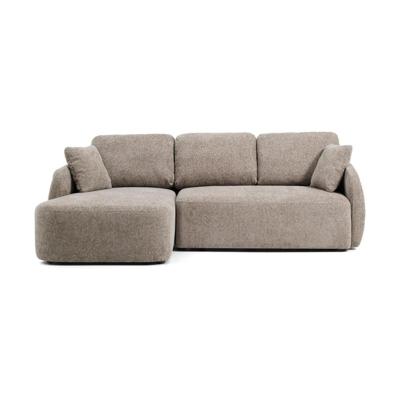 Kave Home Laira bank 3-zits met longue links chenille Taupe