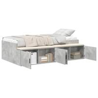 Bedframe met lade Beton Grijs 90 x 200 cm Bewerkt hout - thumbnail