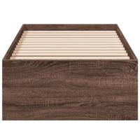 Bedframe zonder matras bewerkt hout bruin eikenkleur 75x190 cm - thumbnail