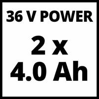 Einhell Professional RASARRO 36/40 (2x4.0Ah) Accu-grasmaaier Accu Incl. Twincharger-oplader, Incl. 2 accus 18 V Snijbreedte max. 40 cm Geschikt voor 500 m2 - thumbnail