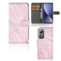 Xiaomi 12 | 12X | Bookcase | Marble Pink - Origineel Cadeau Vriendin | Portemonnee hoesje - thumbnail