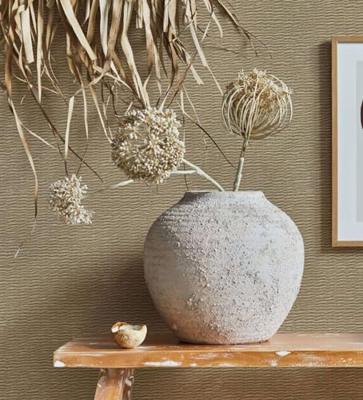 Marburg Travertino Behang met wyber in houtlook - 33359