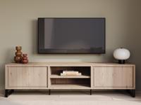 Tv-meubel NARUMA 2 deuren lichte millenium eik - thumbnail