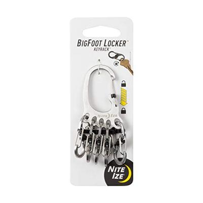 NITE Ize KLKBF-11-R6 BigFoot Locker KeyRack Sleutelkarabijn RVS 1 stuk(s) NITE Ize KLKBF-11-R6 BigFoot Locker KeyRack Sleutelkarabijn RVS 1 stuk(s)