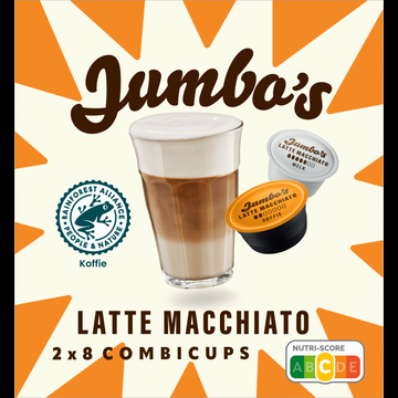 Jumbo's Latte Macchiato Koffiecups 2 x 8 Combicups Jumbo's Latte Macchiato Koffiecups 2 x 8 Combicups