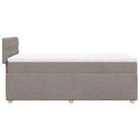 Boxspring met matras stof taupe 90x200 cm - thumbnail