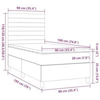 Boxspring met matras stof taupe 90x190 cm - thumbnail