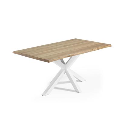 Kave Home Eettafel 'Argo' Wit/Eiken, 180 x 100cm