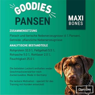 Chewies Hondensnacks training maxi pens enkeltjes - 200 g - hondensnacks suikervrij en met een hoog vleesgehalte - ideaal als trainingsstraktatie voor je hond