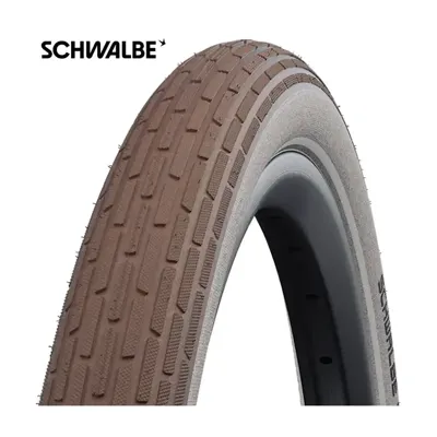 Schwalbe draadband fat frank active 50-622 +r bruin/wit Schwalbe draadband fat frank active 50-622 +r bruin/wit