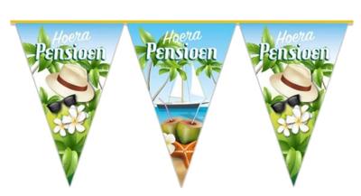Vlaggenlijn Hoera Pensioen - 6 Meter