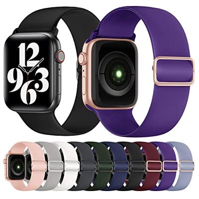 Elastische Solo Loop bandje - Lavendel - Geschikt voor Apple Watch 44mm / 45mm / 46mm / 49mm